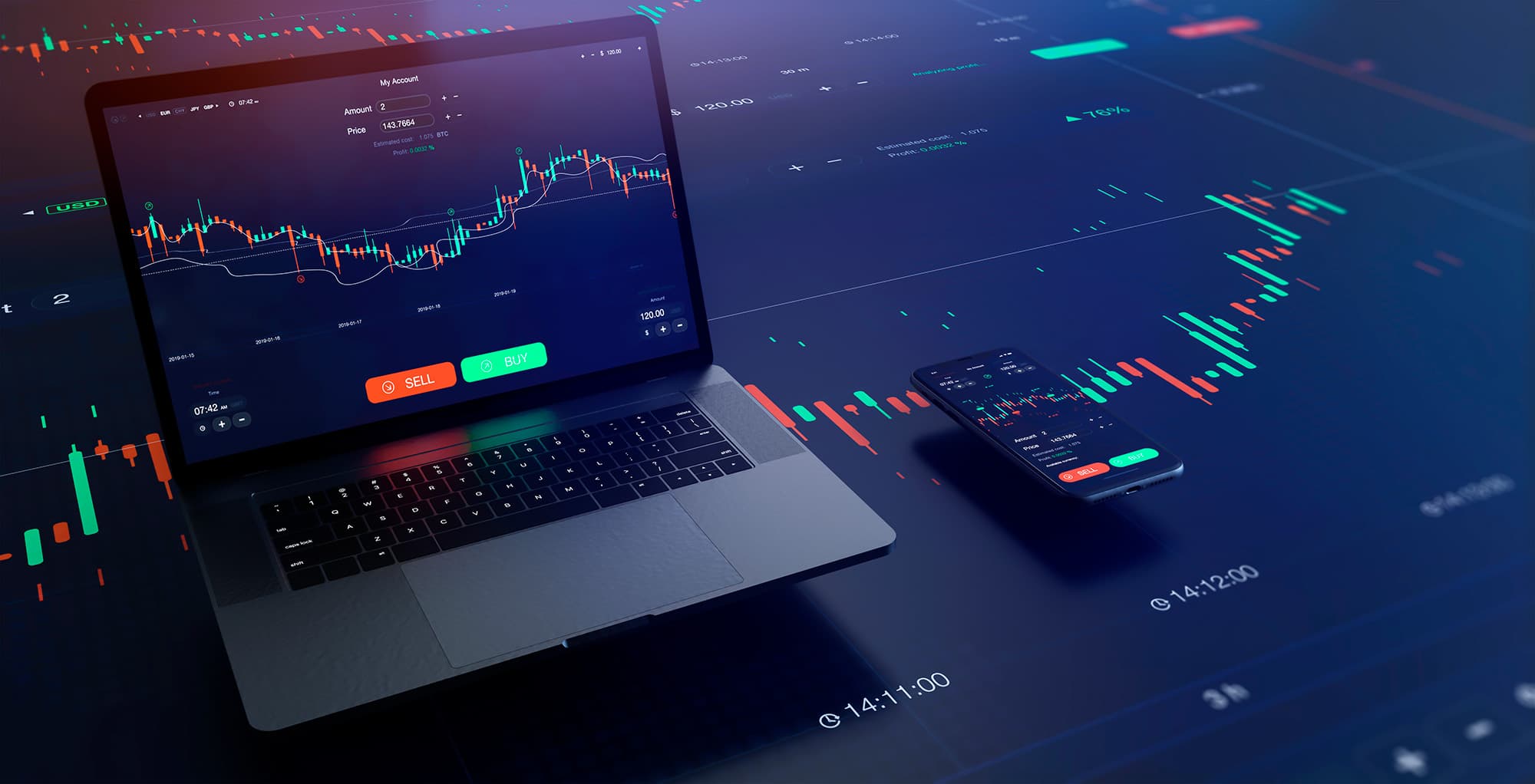 MetaTrader 5 trading platform interface showing multi-asset capabilities